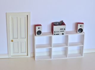 1/12 Scale Dolls House Bodo Hennig Stereo / Music System With Speakers Rare