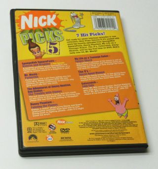 NICK PICKS 5 DVD RARE Nickelodeon SpongeBob Squarepants Mr.  Meaty The X ' s 2