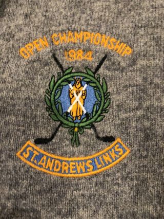 1984 Open Old Course St Andrews Ballesteros Rare Vintage Sweater Wool Med.  Good