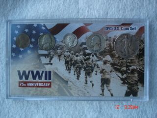 World War Ii 75th Anniversary Five (5) Coin Set Uncertified Rare Collectible