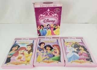 Disney Princess 3 - Dvd Gift Set Princess Stories 1 & 2,  Party W/ Box Rare