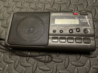 Sony Icf - M350v Portable Radio Digital Am Fm Weather Rare Japanese Model