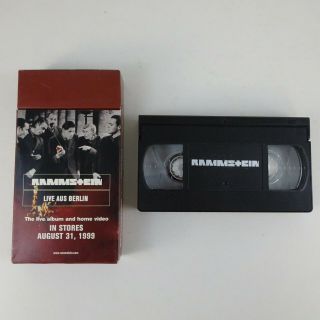 Rammstein - Live Aus Berlin Vhs 1999 Motor Music Promo Cigarette Box Style Rare