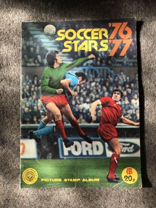 Fks Soccer Stars Football Sticker Album 76/77 Vintage Near Full Rare Soccer Vgc