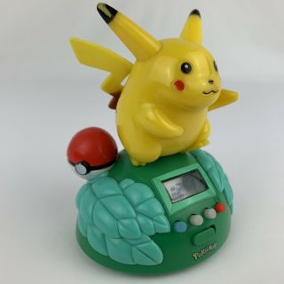 Rare Pokemon Pikachu Pokeball Talking Alarm Clock Great Vintage 1998 1999 2