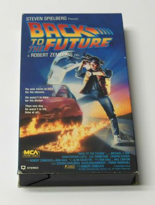 Back To The Future 1985 Vhs Rare 1986 1st Mca Label Sci - Fi Michael J Fox