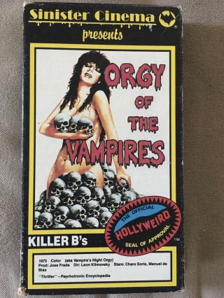 Orgy Of The Vampires Spanish Horror Sinister Cinema Vhs Rare Canadian Release