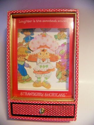 Vintage/antique Rare Strawberry Shortcake Dancing Music Box,  Drawer Opens,  1982