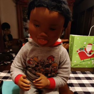 Rare " One Of A Kind " Unique Handmade African American Boy Doll
