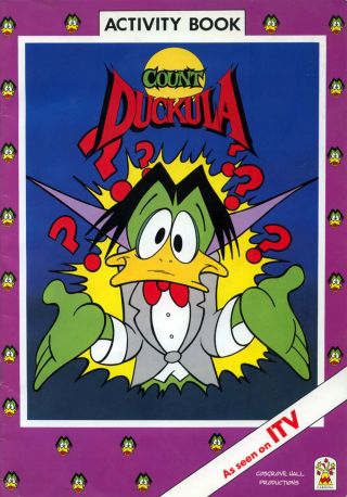 Count Duckula Coloring Book Rare