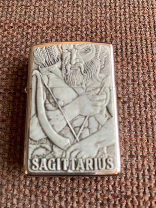 Rare Barrett Smythe Sagittarius Zippo Lighter 1999 Boxed.
