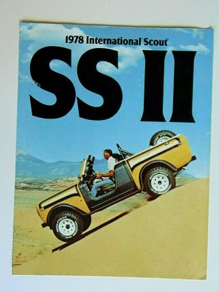 Rare Vtg 1978 Ih International Scout Ss Ii Advertising Sales Brochure