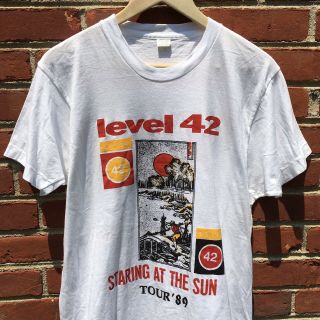 Vtg 1989 Level 42 Staring At The Sun Tour - Rare Vintage T - Shirt,  Size Xl In Euc