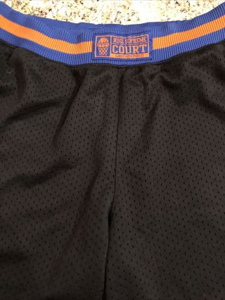 Nike Supreme Court Classic Ny M Black Orange Blue Shorts Pockets Rare Knicks