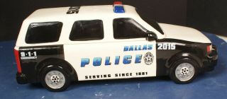 2015 Dallas Texas Tahoe Police Cj Ceramic Cop Car Cookie Candy Stash Jar Rare