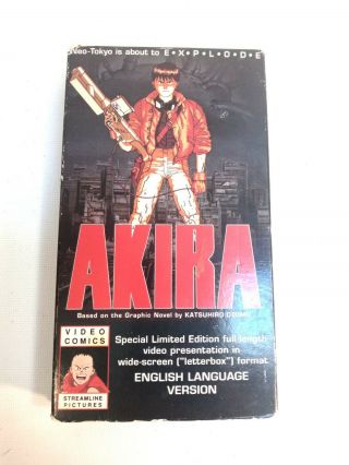 Akira Vhs 1989 Special Limited Edition Widescreen English Language Version Rare