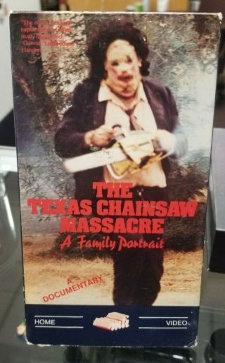 Oop Rare Horror Vhs Documentary.  The Texas Chainsaw Massacre: A Family Portrait.