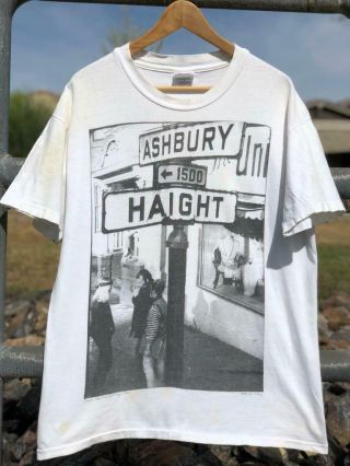 Rare Vtg 90s Hanes Haight Ashbury 1994 Gene Anthony Art Single Stitch T Shirt Xl