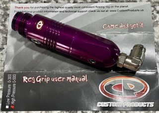 Custom Products Cp High Pressure 0 - 500psi Inline Regulator.  Gloss Purple.  Rare