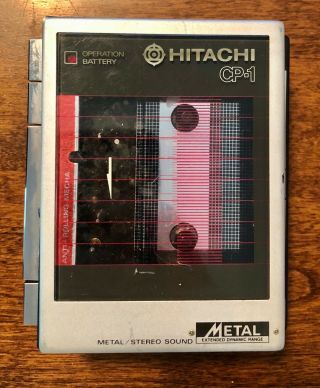 Hitachi Cp - 1ex Vintage Walkman Stereo Cassette Player Made In Japan Rare - Parts