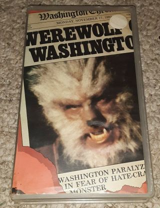 Werewolf Of Washington Vhs Tape Rare 80s Horror Movie Cut Box Monterey Video