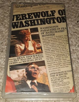Werewolf of Washington Vhs Tape rare 80s horror movie CUT BOX Monterey Video 2
