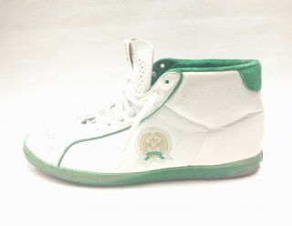 Rare 2005 Adidas Old School Rod Laver High Top Shoe Sneakers Green White Sz 14