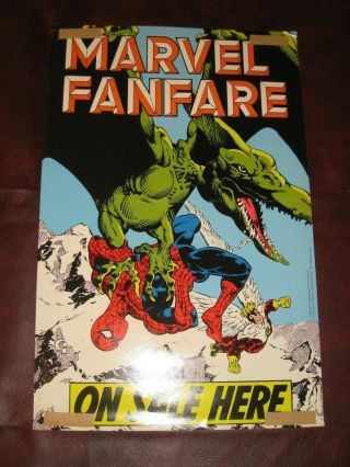 Michael Golden Spider - Man Marvel Fanfare Promo Poster 1982 Rare Vintage 11x17