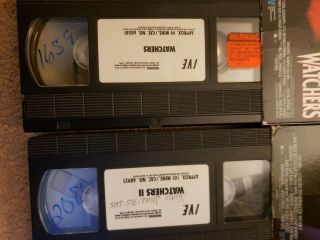 WATCHERS 1,  2 OOP VHS MOVIE - HORROR COREY HAIM 80s DEAN KOONTZ RARE 3