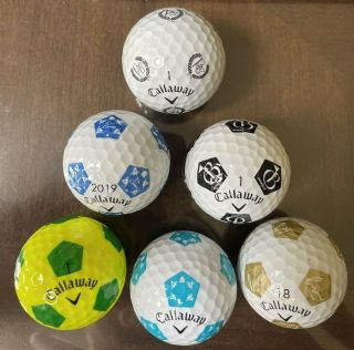 Two Rare Collectible Callaway Truvis Soccer Golf Balls -