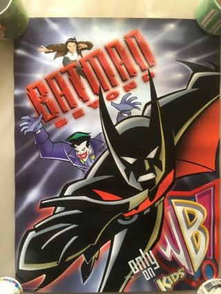Vintage 1999 Pokemon Poster 18x24 " Ds - Batman Beyond On Reverse Rare
