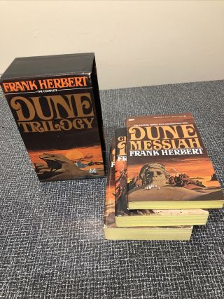 Frank Herbert Dune Trilogy Box Set Dune Messiah And Children Vintage Rare Set