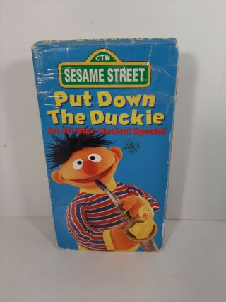 Vintage Sesame Street - Put Down The Duckie Vhs Rare Oop