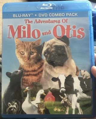 Adventures Of Milo And Otis (blu - Ray Disc,  2012,  2 - Disc Set) Oop Very Rare