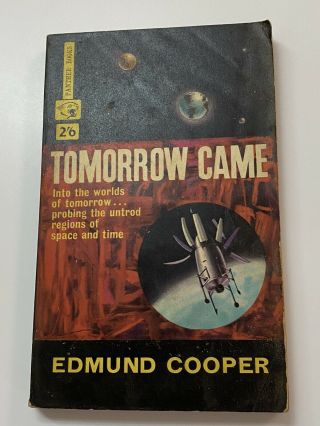 Rare Vintage Book Sci Fi Pulp Tomorrow Came Edmund Cooper Panther 1st Ed 1963