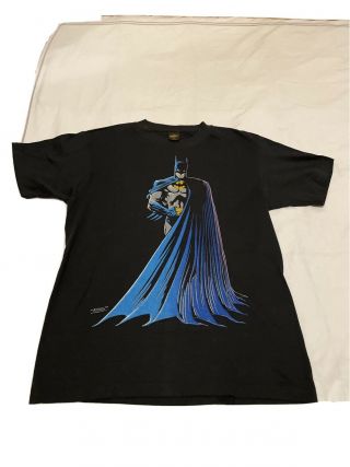 Vtg 1988 Batman T - Shirt Men’s Med Dc Official,  Rare Design,  Graphics 80’s