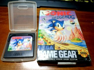 Sonic The Hedgehog 1 (sega Game Gear) Game And Box Rare