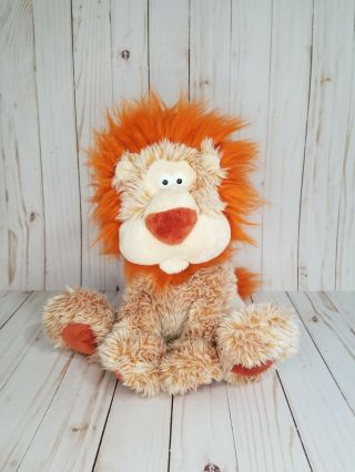 Gund Hairoids Dustmop Plush Lion Stuffed Animal Orange 31104 Rare Vintage