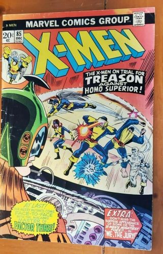 X - Men 85 X - Men Vs Factor 3 1973 Part Of The Rare Issues From 67 Thru 93