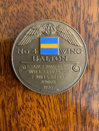 Rare Raf Halton Apprentice Running Medal,  Badge