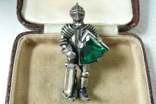 Vintage Jewellery Miracle Creation Medieval Knight Brooch Pin Rare