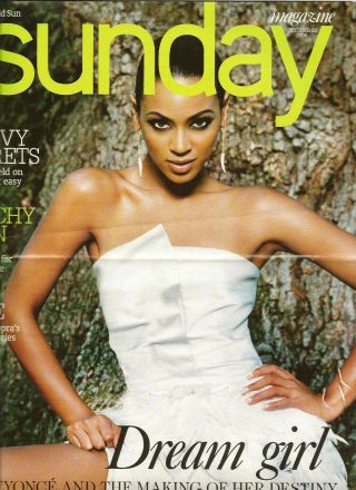 Beyonce Singer Actor Dream Girl Rare Import Magaziine Cover Artilce & Clippings