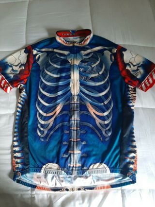 Primal Wear Bone Collector Cycling Jersey Rare Limited Edition Size Lg