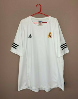 Real Madrid 2001 - 2002 Vintage Training Football Shirt Soccer Jersey Rare Size Xl