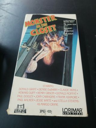 Monster In The Closet - Vhs (1987) Release Troma,  Kaufman Rare.