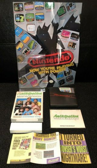 Anticipation Nintendo 1988 Complete Nes Cib Cleaned Oem