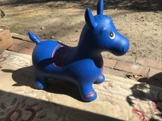 Rare Blue Horse Donkey Toddler Ride On Vinyl Bouncing Toy 19 " ×22” Appleround