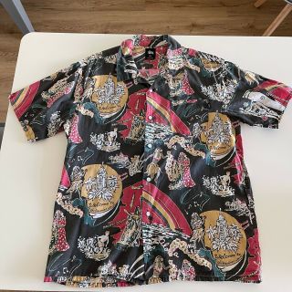 Vintage Stussy Hawaiian Aloha Short Sleeve Shirt - Size L - Rare Print
