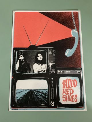 Blood Red Shoes Indie Rock Band Tour Screen Print Poster,  Limited Edition Rare