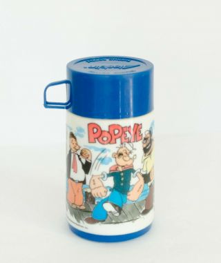Vintage Popeye Thermos Rare 1979 Aladdin Plastic Lunchbox Wimpy Olive Oil
